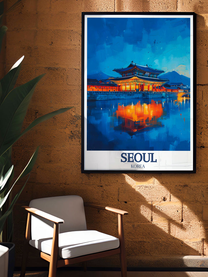 Vivid Seoul Wall Decor featuring Gyeongbokgung Palace and Han River these prints are perfect for adding a touch of South Korea to your home ideal for anniversary gifts birthday gifts or Christmas gifts celebrating the beauty of Seoul