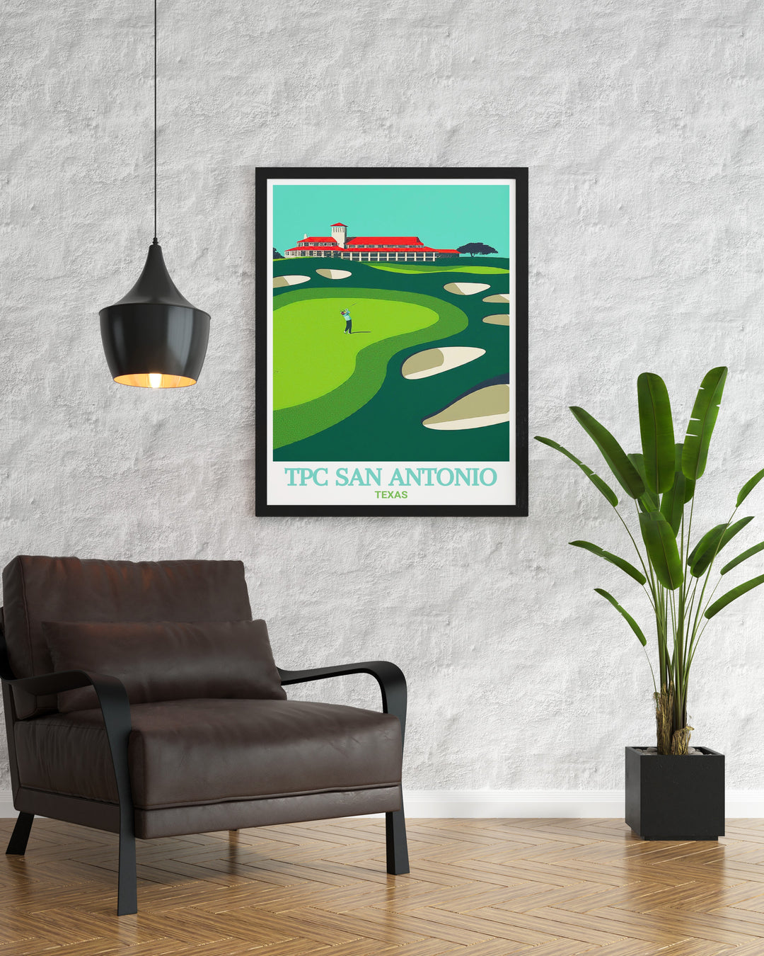 Elegant TPC San Antonio Golf Modern Prints offer a contemporary addition to your home decor blending seamlessly with various styles while highlighting the beauty and precision of the course perfect for any golf lover