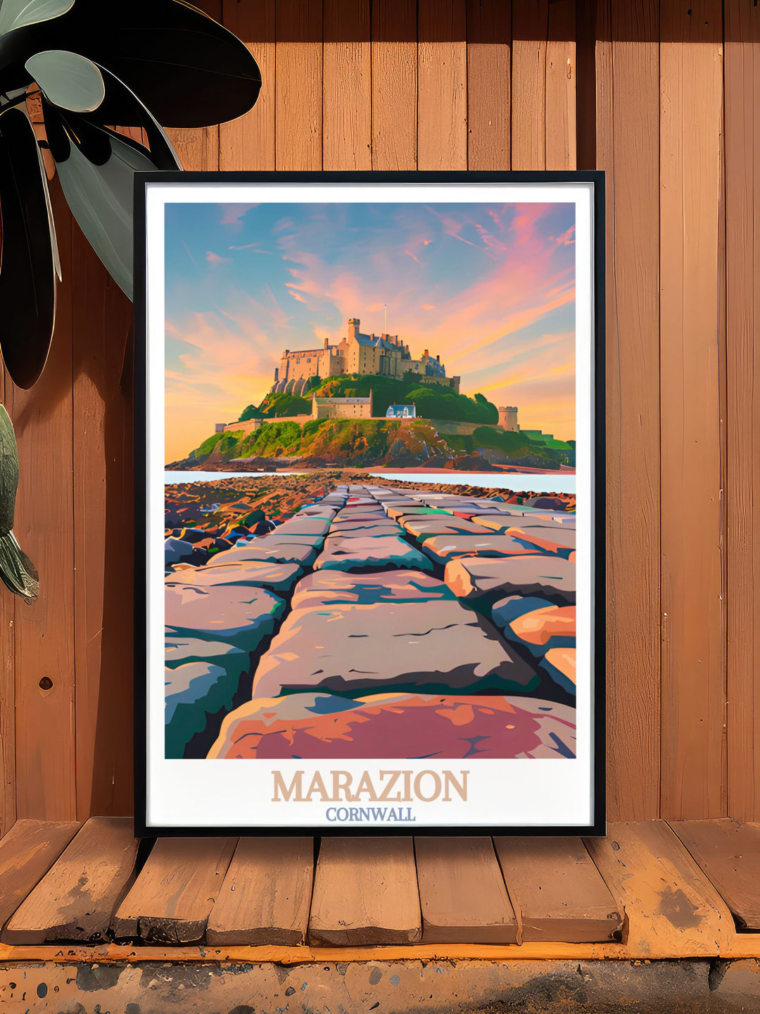 Transform your living space with St. Michaels Mount framed prints offering a refined and polished look to any room these beautiful prints capture the serene beauty of Marazion Cornwall making them a perfect addition to your home