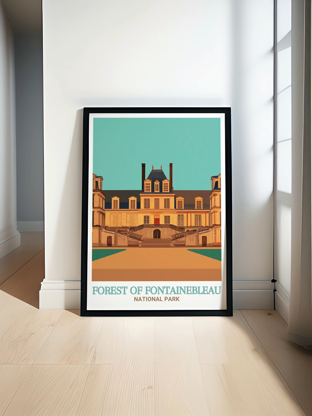 This vintage poster of the Forest of Fontainebleau captures the timeless appeal of Frances historic national park. Showcasing its ancient trees and picturesque rock formations, this artwork is perfect for lovers of French nature. Add a touch of classic French scenery to your wall with this beautifully detailed poster.