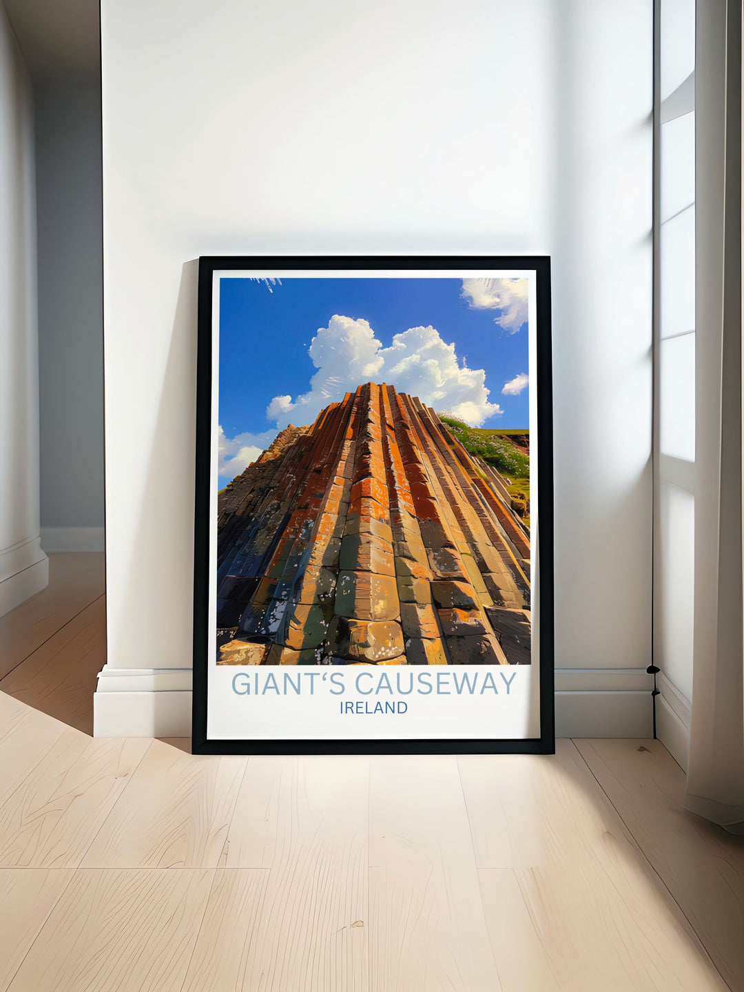 The Organ Pipes modern prints capture the striking basalt columns of Giants Causeway in Northern Ireland a must have for art lovers and travel enthusiasts looking to add stunning natural scenery to their decor.