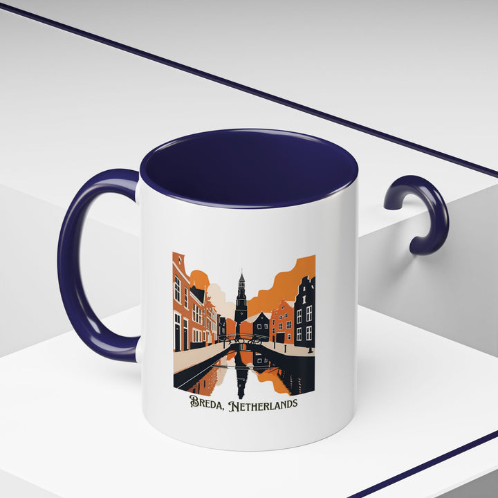 The Breda Netherlands mug celebrates the city’s charm with detailed artwork. Dishwasher-safe and made from ceramic, it is ideal for coffee or tea lovers and makes a meaningful keepsake or gift for travelers.