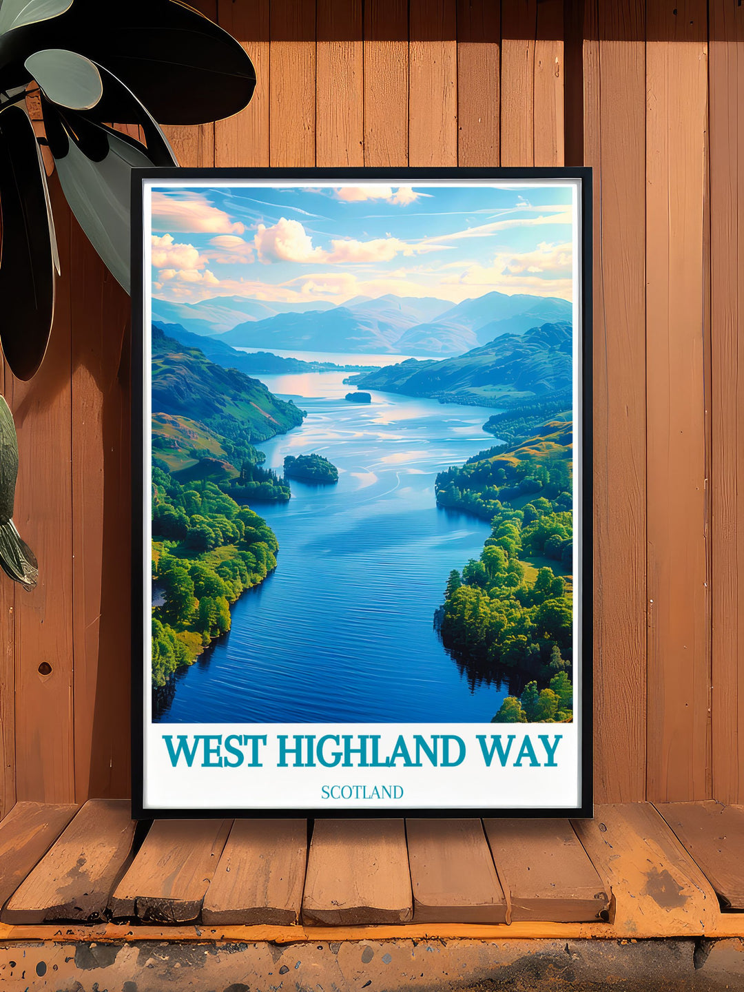 Discover the beauty of Loch Lomond and the West Highland Way with this Scotland Poster. This National Park Print is perfect for anyone who appreciates the wild landscapes of the Scottish Highlands and makes a unique Hiking Walking Gift.