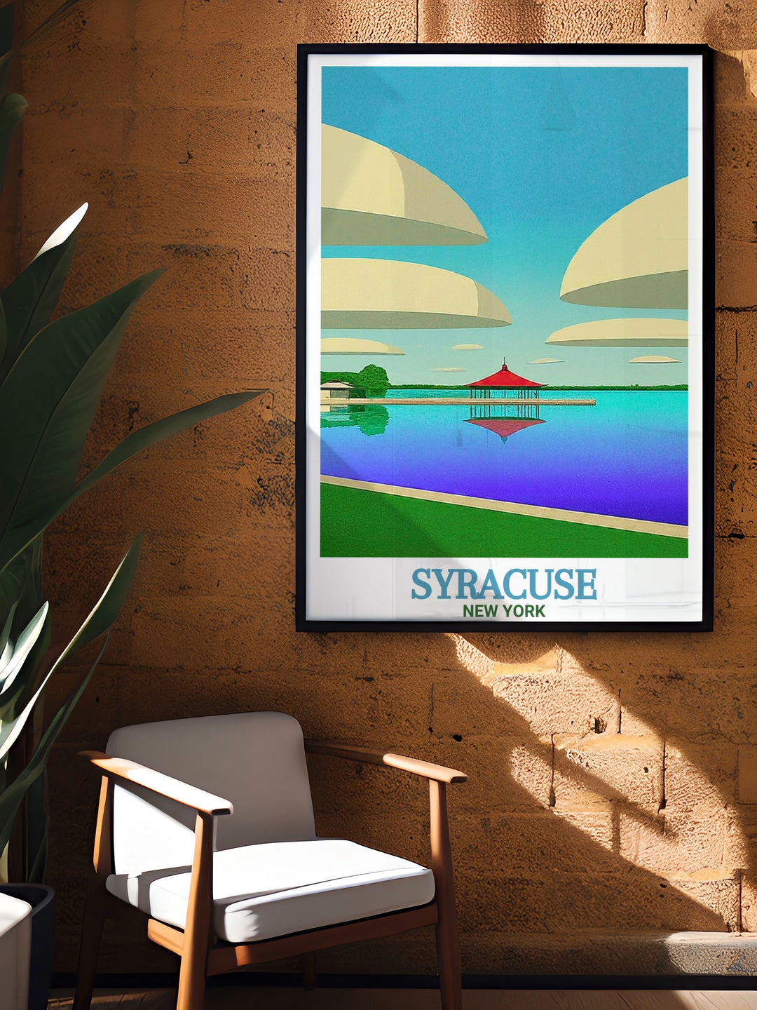 Syracuse Onondaga Lake Park poster featuring detailed landscapes and vibrant sunsets ideal for home décor bringing the parks natural beauty into your living space making it a perfect gift for birthdays weddings or housewarming adding charm to any room