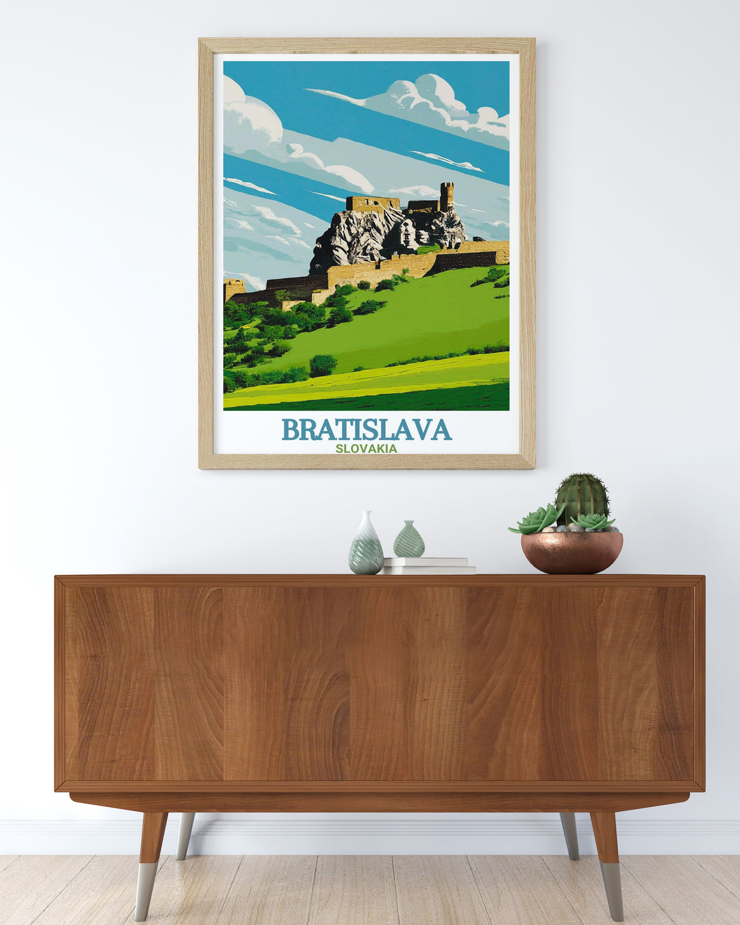 Beautiful Devin Castle wall art capturing the essence of Slovakias capital city ideal for enhancing home decor and creating a sophisticated ambiance with its intricate design and vibrant colors