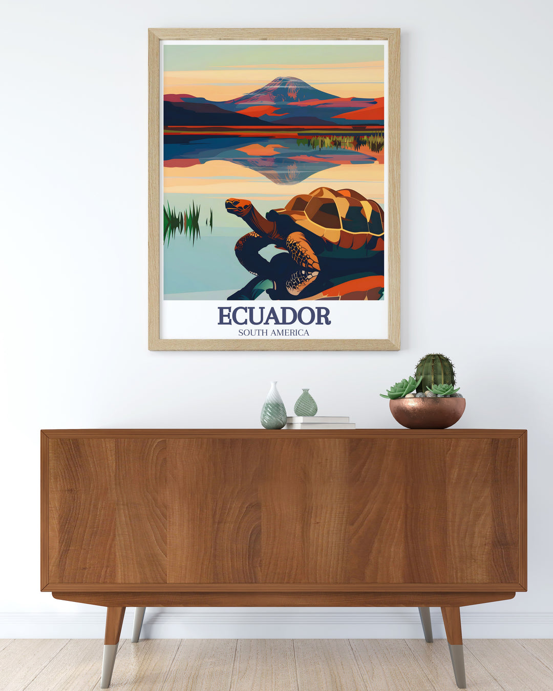 The Ecuador Art Print captures the stunning contrasts of the countrys landscapes, from the volcanic peaks of Cotopaxi to the serene shores of the Galapagos Islands. This artwork is perfect for nature lovers and adventurers alike, making it a thoughtful and unique gift.