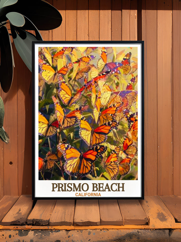 Pismo Beach Poster with detailed and vibrant coastal imagery a perfect gift for any occasion Monarch Butterfly Grove stunning prints enhance the beauty of your walls