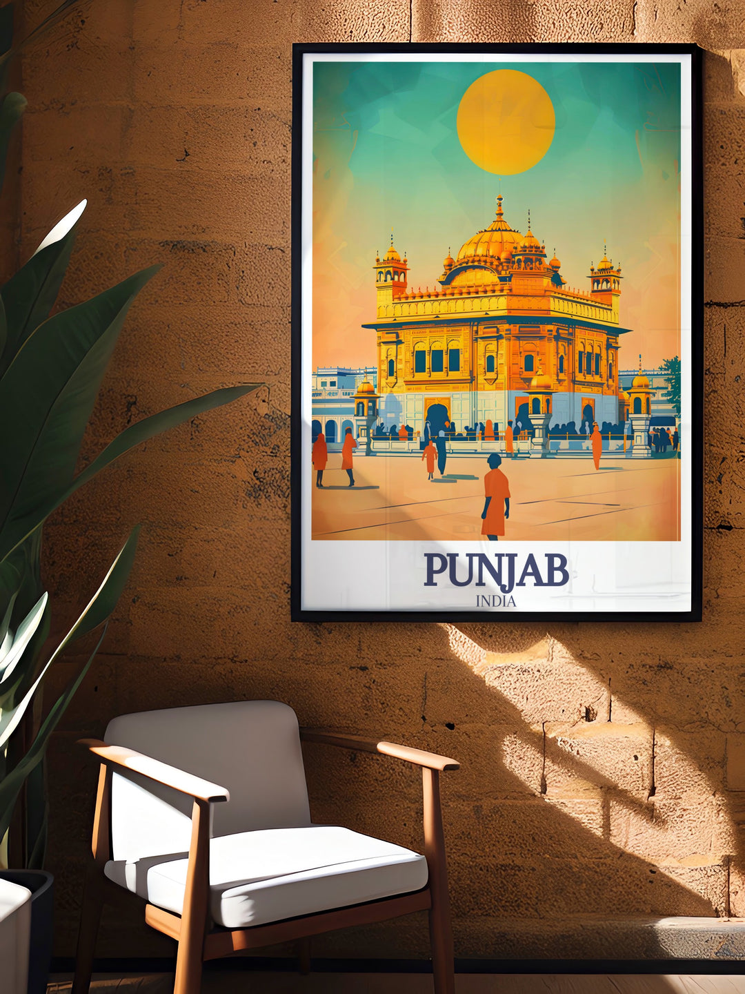 Captivating Golden Temple, Amrit Sarovar prints perfect for bringing a touch of Indian heritage into your home or office highlighting the spiritual and architectural splendor of this iconic landmark.