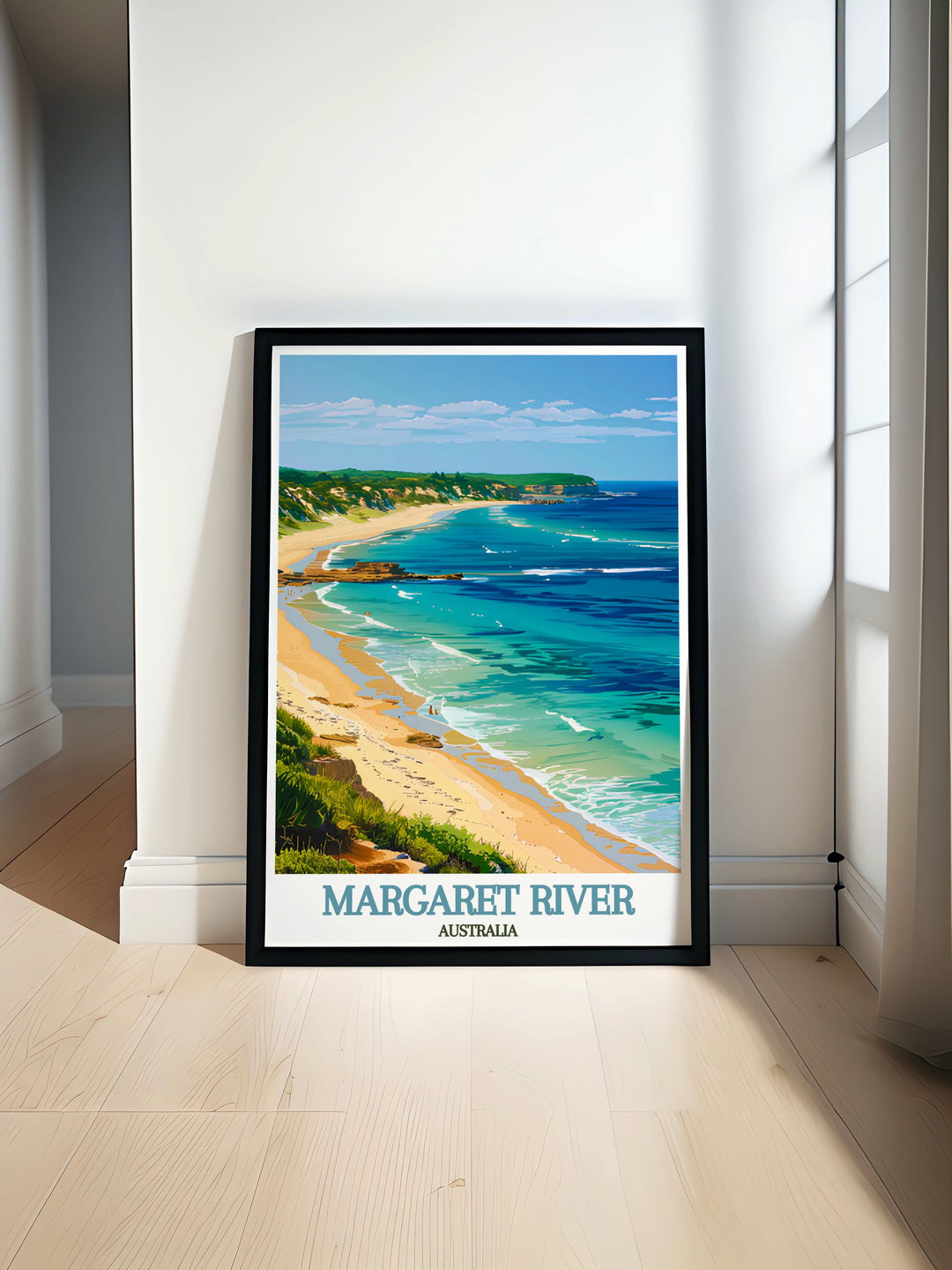 Discover the breathtaking views of Margaret River with our stunning Australia Wall Art featuring Prevelly Beach perfect for adding elegance to any room and enhancing your decor
