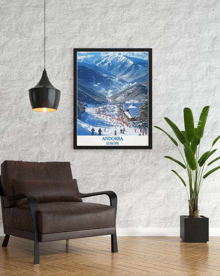 Print collection featuring diverse European landscapes, with special emphasis on the scenic beauty of Andorras mountainous regions.