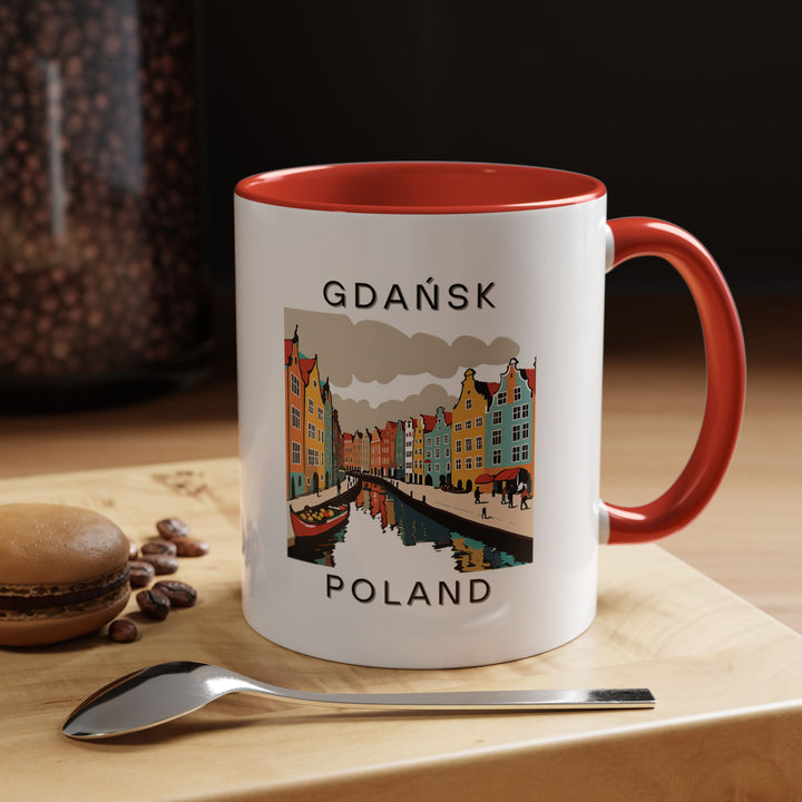 This Gdańsk Poland mug features vibrant artwork of the city’s iconic landmarks, making it perfect for coffee or tea lovers. Durable and dishwasher-safe, it’s a great gift or keepsake for those who love Poland’s charm and culture.