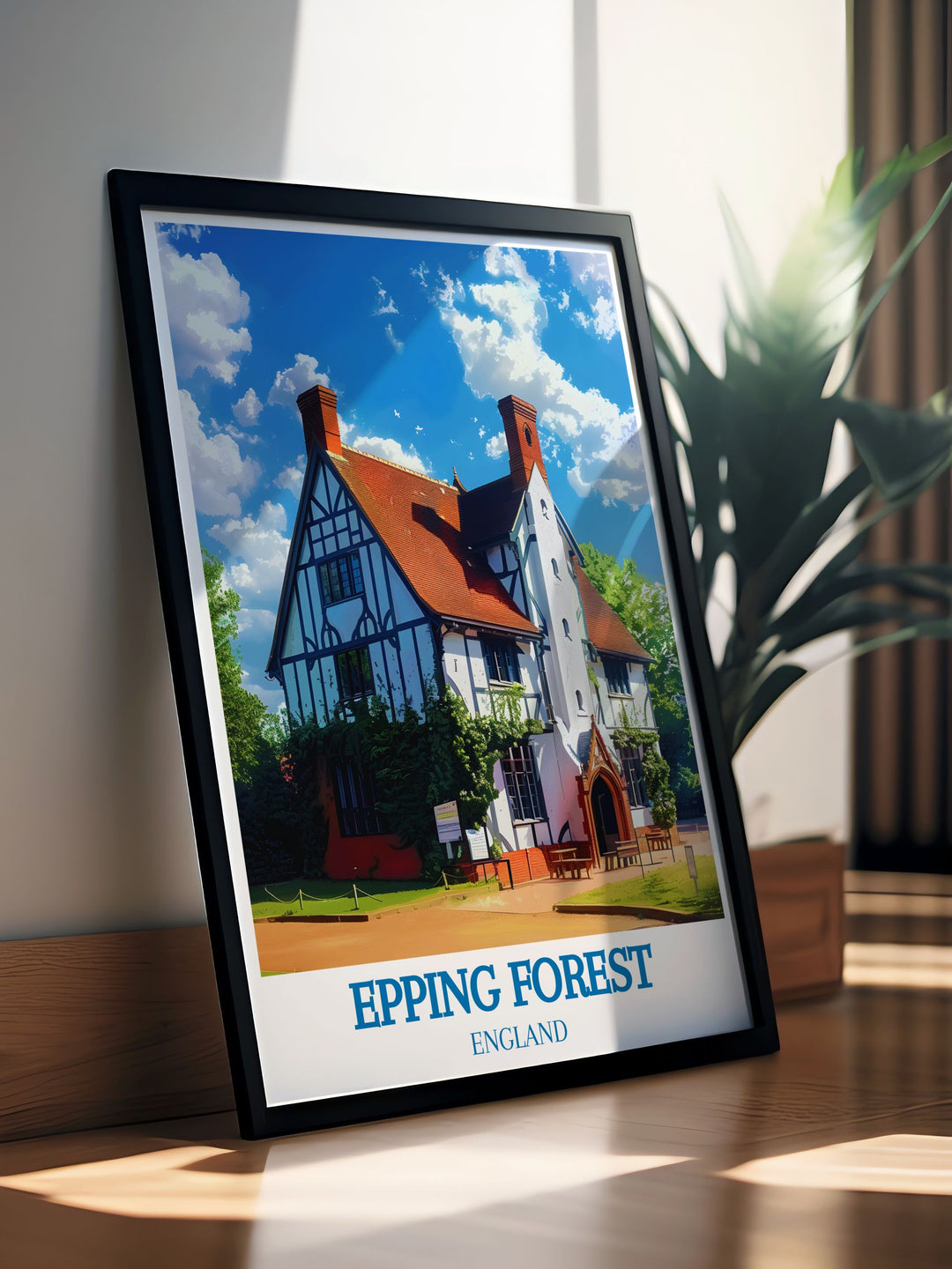 Canvas art depicting the rich history and natural beauty of Epping Forest, from its ancient trees to the historic hunting lodge.