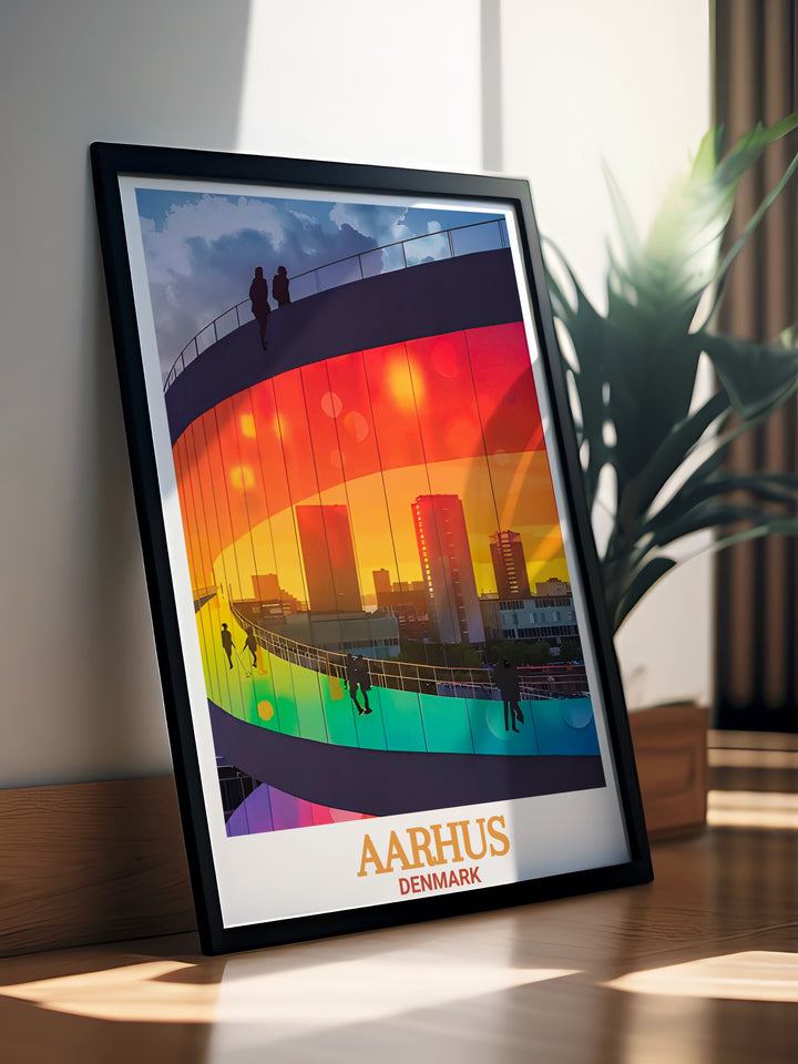 Unique Aarhus gifts featuring ARoS Aarhus Art Museum artwork. These prints make a thoughtful present for art enthusiasts and travelers who cherish the rich cultural heritage of Aarhus Denmark. Perfect for adding elegance to any space.