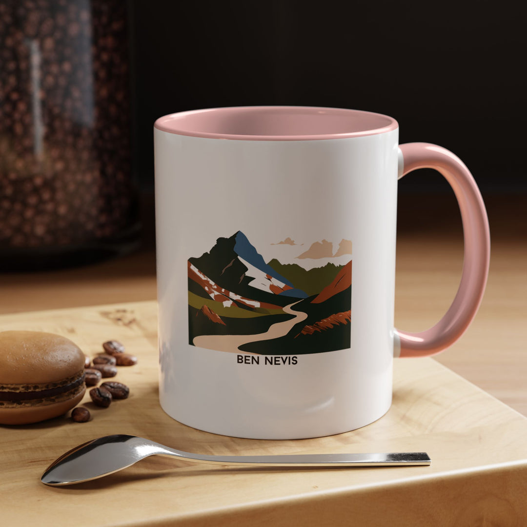 A ceramic Ben Nevis mug with colorful designs inspired by Scotland’s famous mountain. Durable and dishwasher safe, it combines practicality with scenic beauty, making it a thoughtful gift or personal treasure for coffee lovers.