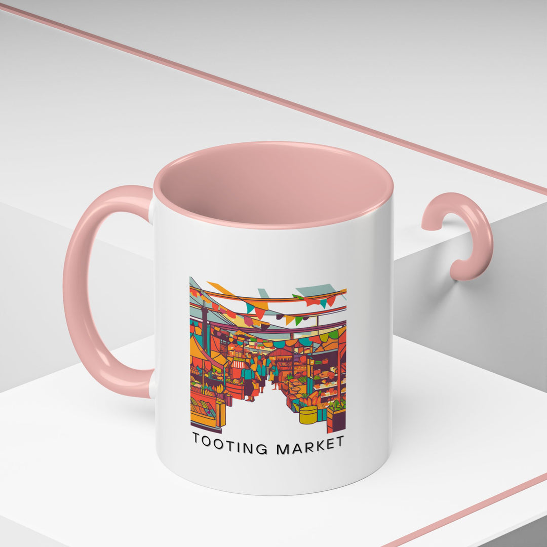 Enjoy the essence of Tooting Market with this artistic mug. Featuring captivating imagery, it is dishwasher and microwave safe. Perfect for daily use, it makes a thoughtful gift for those who love exploring cultural landmarks and appreciating fine design.