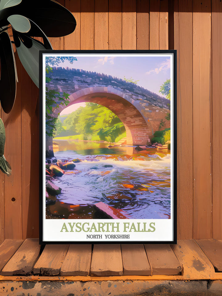 Beautiful framed artwork of Aysgarth Bridge in the Yorkshire Dales capturing the serene and historic beauty of North Yorkshire this print is perfect for anyone looking to add a touch of elegance and nature to their home.