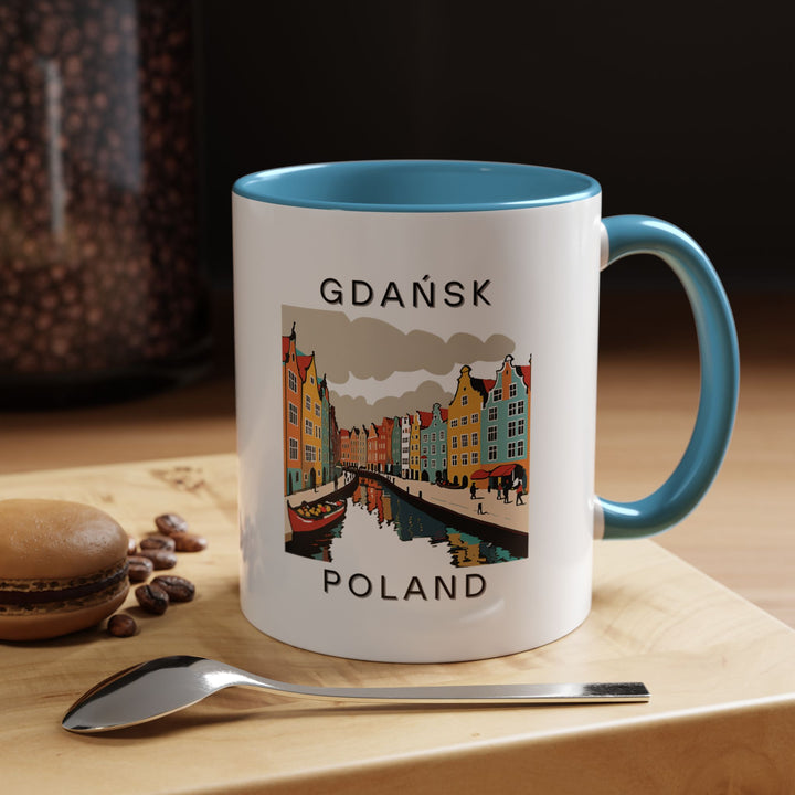 Celebrate Gdańsk with this beautifully designed mug featuring stunning artwork of the city’s historical sites. Perfect for coffee or tea lovers, this durable mug makes a meaningful gift for anyone who appreciates Gdańsk’s beauty.