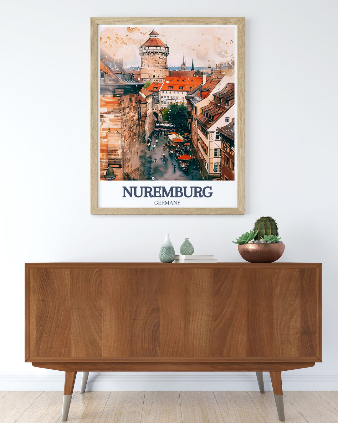 Nuremberg Castle canvas print offering a detailed and artistic representation of one of Bavarias most important landmarks. The artwork blends historical charm with modern design, making it a beautiful addition to any home or office. Perfect for lovers of travel and German architecture.