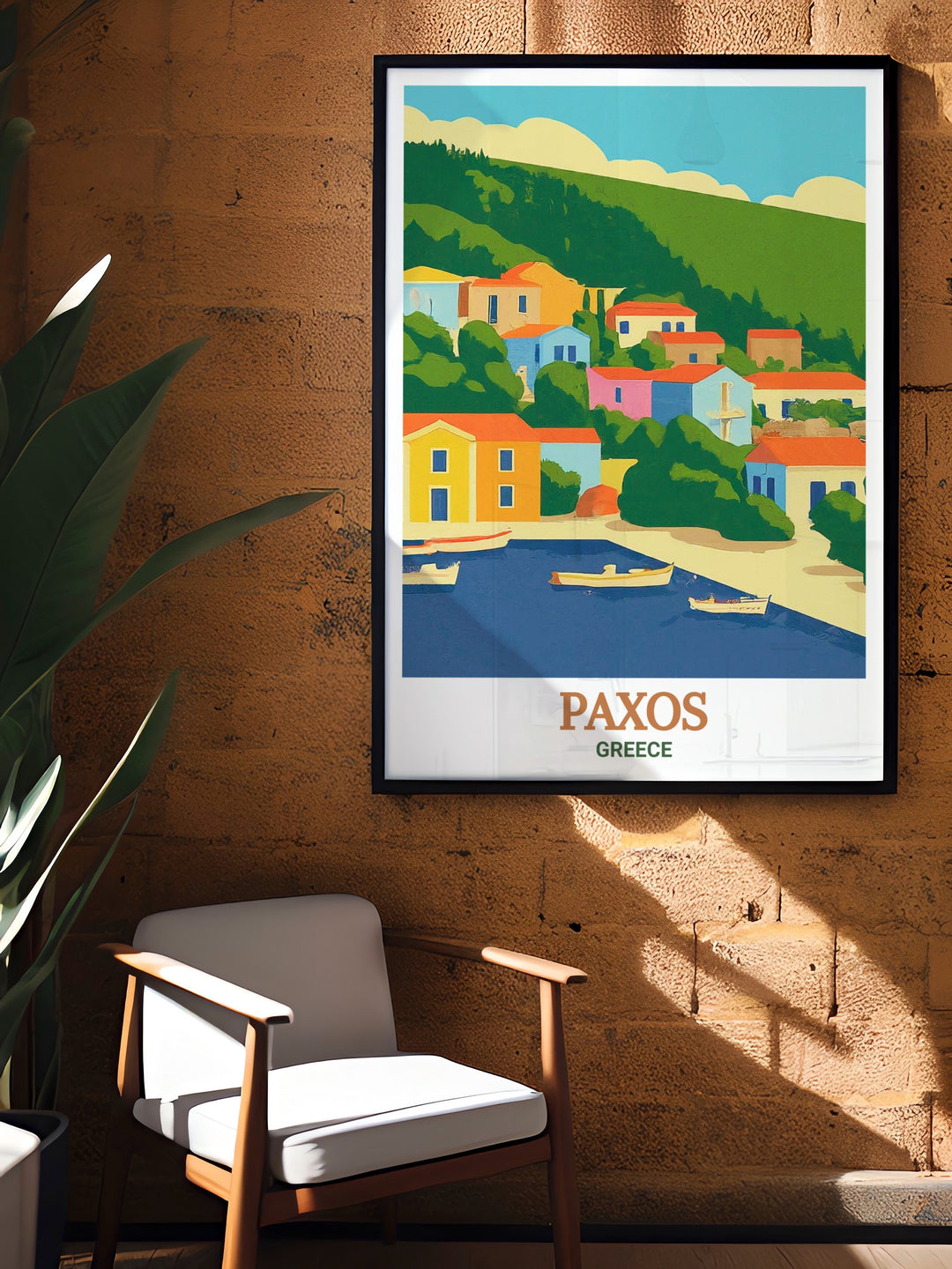 Loggos stunning prints from Paxos island bring the beauty of Greece into your living room or office this vibrant Greece travel poster combines modern digital illustration with the timeless charm of the Mediterranean making it an ideal gift for art lovers