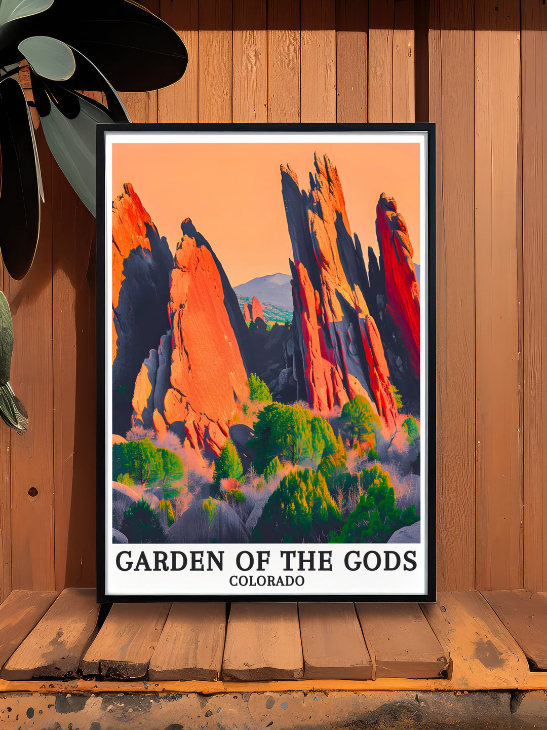 Colorado Travel Art Gardens of the Gods Poster and Colorado Springs Park South Gateway Rock Modern Prints perfect for adding a sense of adventure to your decor ideal for travelers and outdoor enthusiasts seeking a reminder of Colorados breathtaking beauty.