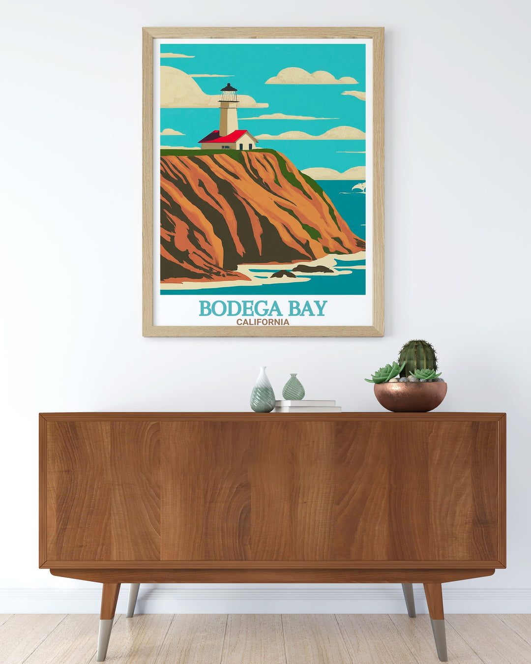 Bodega Head wall art depicting the picturesque landscapes of Bodega Bay. Enhance your home with this detailed and captivating print, perfect for lovers of California travel and beach scenes.