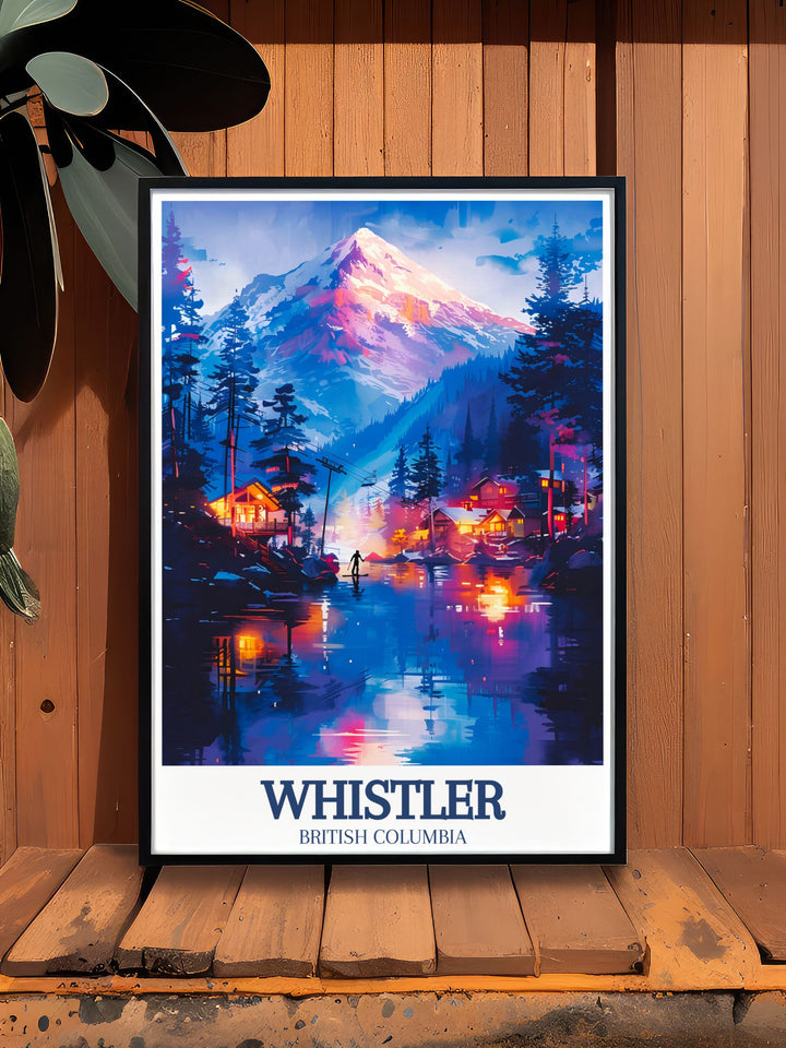 Coast Mountains travel poster highlighting the majestic beauty of Canadas wilderness perfect for those who appreciate serene and awe inspiring landscapes in their home decor
