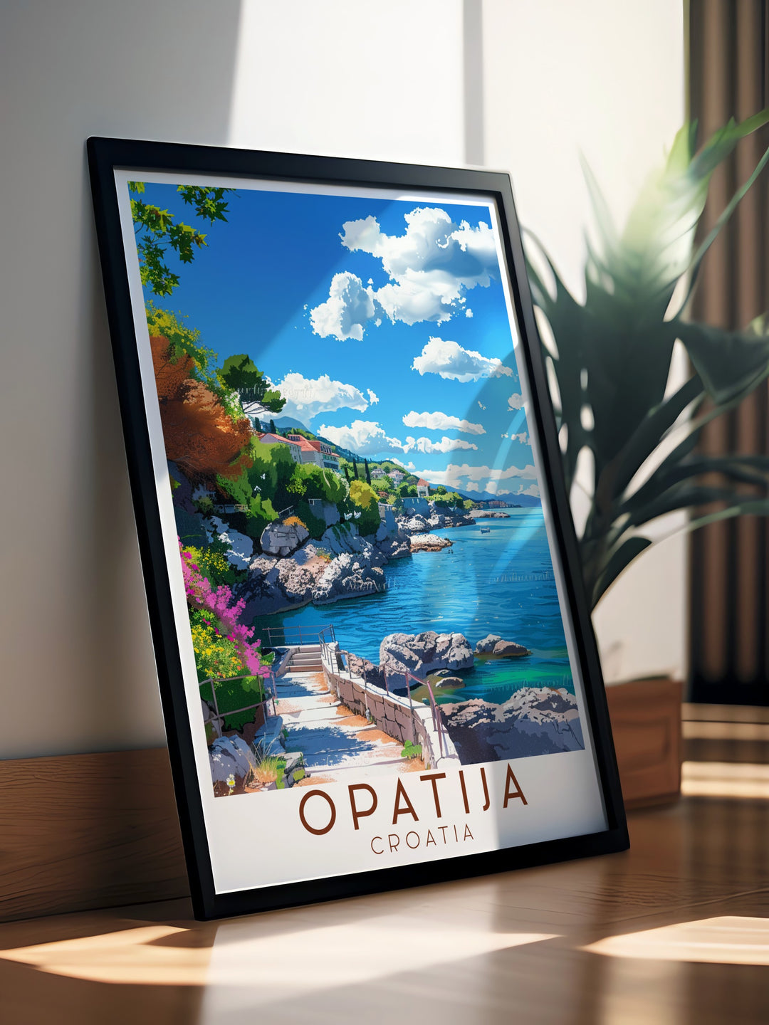 Bring the beauty of Croatia into your space with The Lungomare Promenade modern prints a stunning Opatija artwork that captures the essence of this iconic coastal path perfect for art lovers and travelers alike