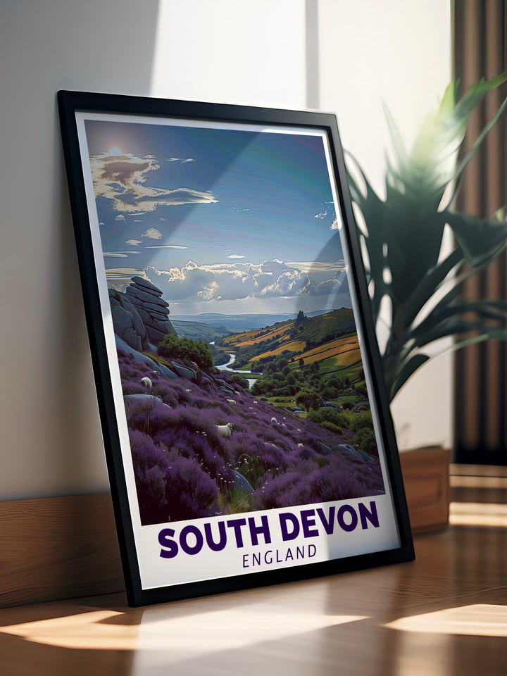 Elegant South Devon Decor and Dartmoor National Park Artwork that captures the scenic beauty of these breathtaking locations. A great way to enhance home decor with stunning views that transport you to the heart of nature.