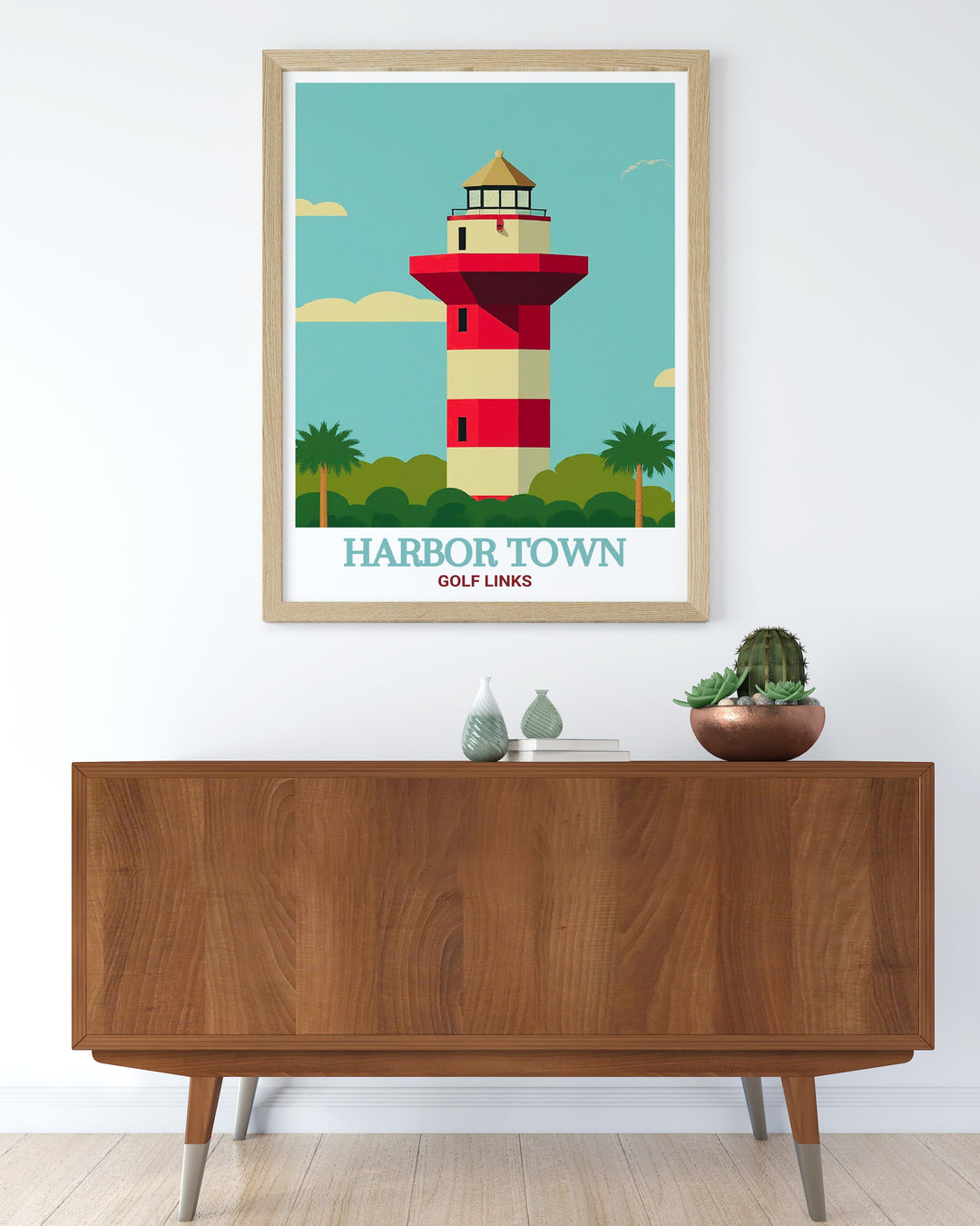 Elegant home decor with Harbour Town Lighthouse modern art pieces showcasing intricate details and vibrant colors for a standout addition.