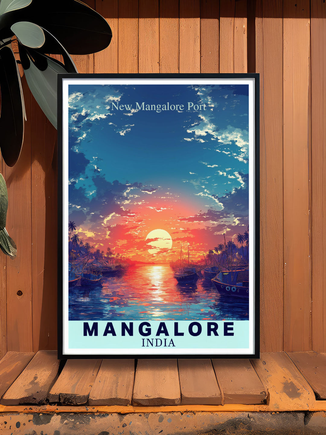 This art print captures the essence of Mangalores vibrant urban life and the strategic importance of New Mangalore Port, making it a perfect addition to any home or office decor for those who love maritime and cityscapes.