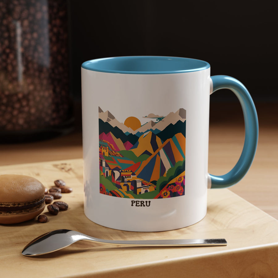 The Peru Mug showcases stunning artwork representing Peru’s cultural heritage, including Machu Picchu and the Andean mountains. Ideal for daily use, this mug is dishwasher-safe and microwave-safe, making it practical for any coffee or tea lover.