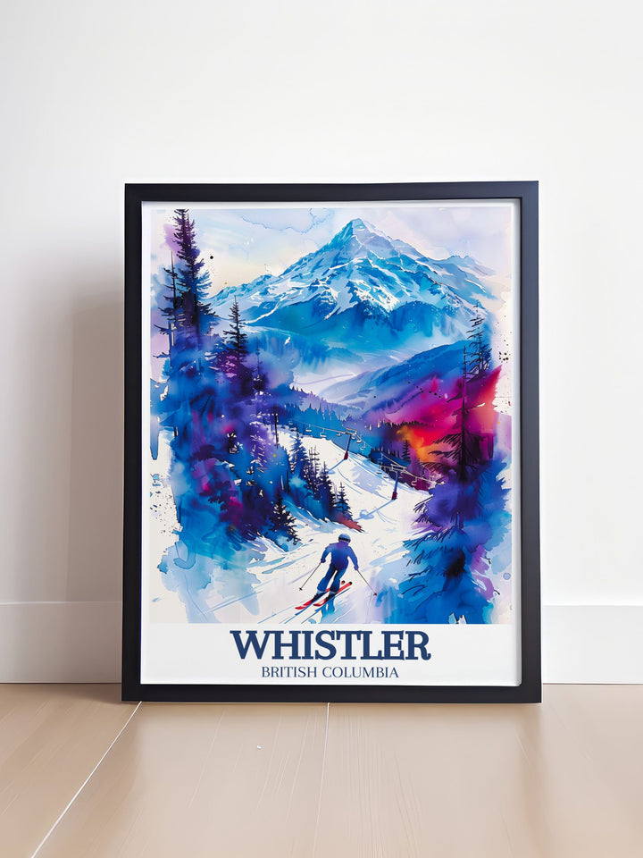 Coast Mountains artwork transforming your home into a tribute to nature with its captivating scenery and vibrant colors ideal for adventurers and art enthusiasts