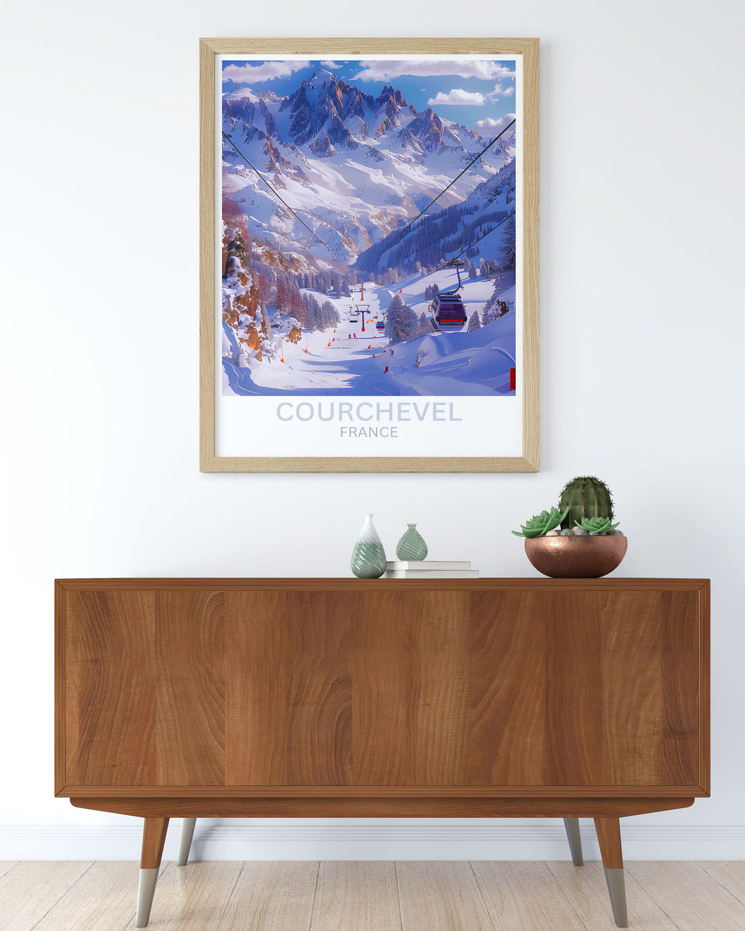 Ski slopes modern art and Courchevel travel prints providing perfect wall decor for ski enthusiasts and nature lovers