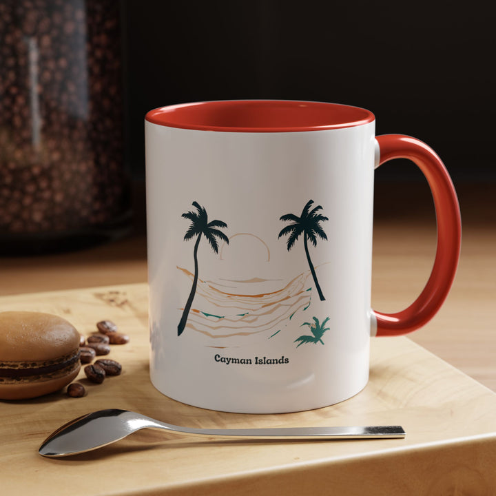 This Cayman Islands mug brings the beauty of the Caribbean to your daily routine with intricate tropical artwork. Dishwasher safe for convenience, it is a stylish and functional souvenir for fans of island life and adventure.