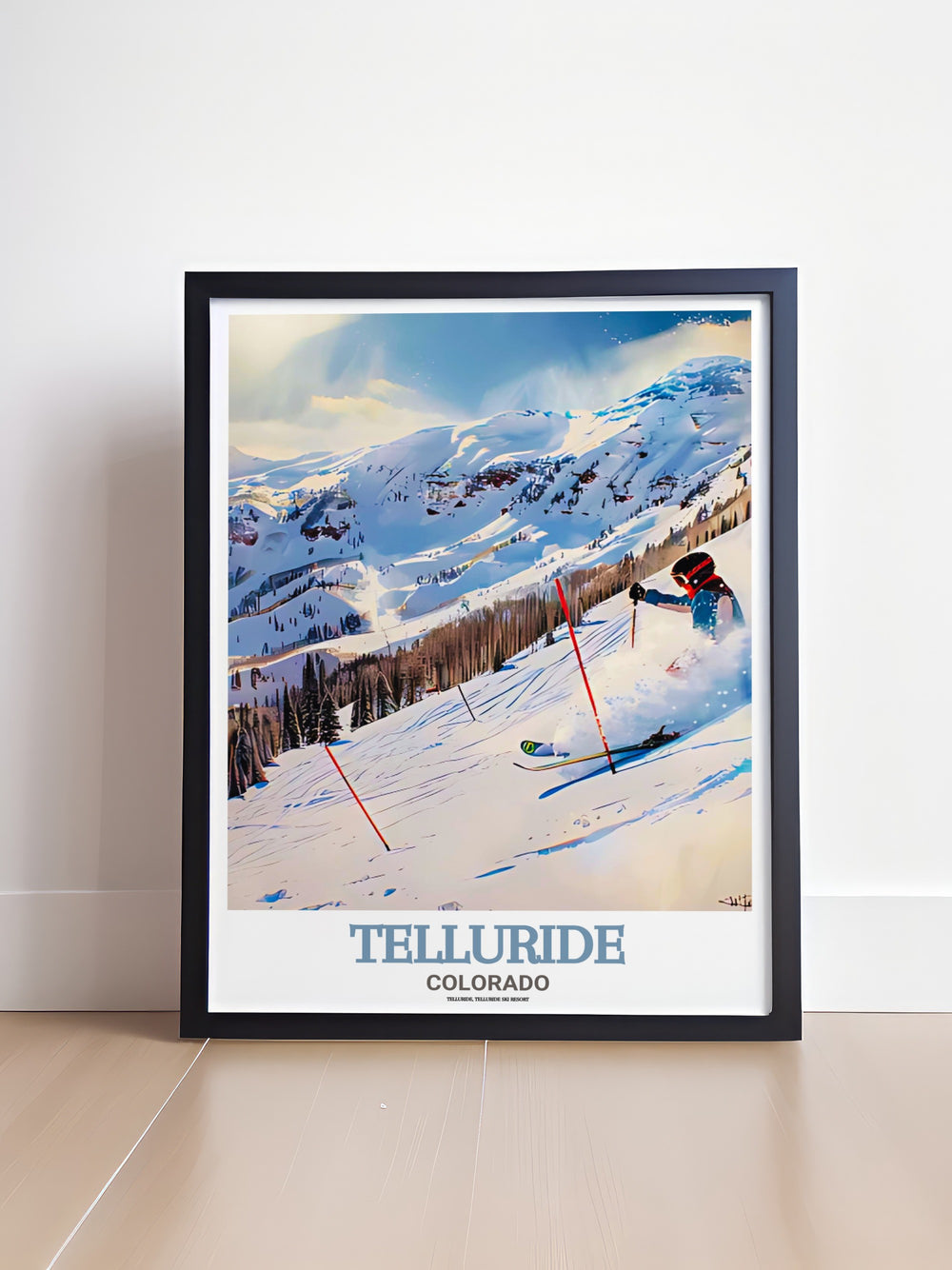 This vibrant canvas print features Telluride Ski Resort in all its glory, showcasing the stunning mountain views and ski village. A perfect gift for outdoor lovers and adventure seekers.