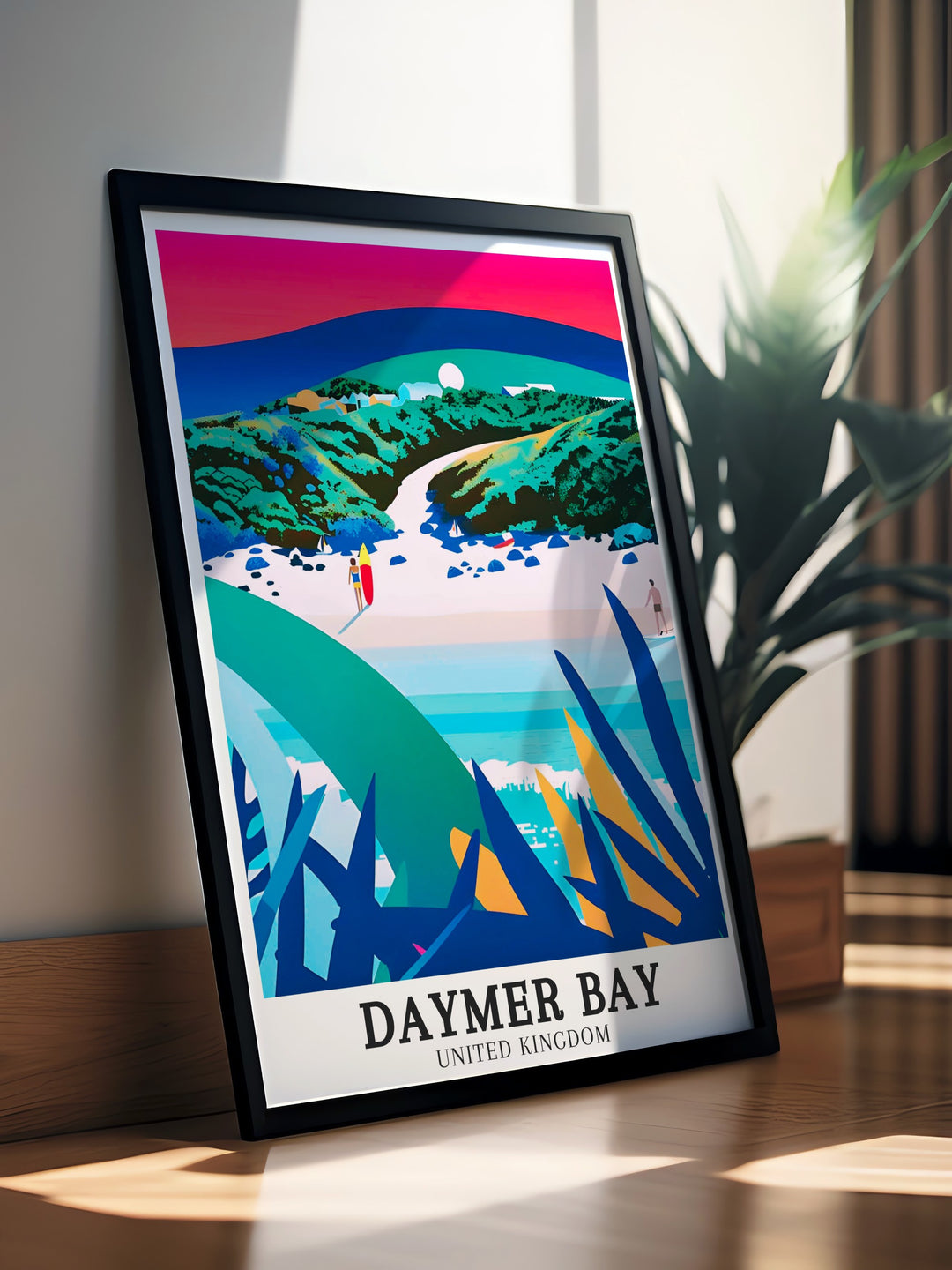 Brea Hills striking views and the serene beauty of Daymer Bay are captured in this travel poster, offering a stunning depiction of North Cornwalls coastal charm. Ideal for adding a nature inspired element to your home, this piece brings the outdoors in.