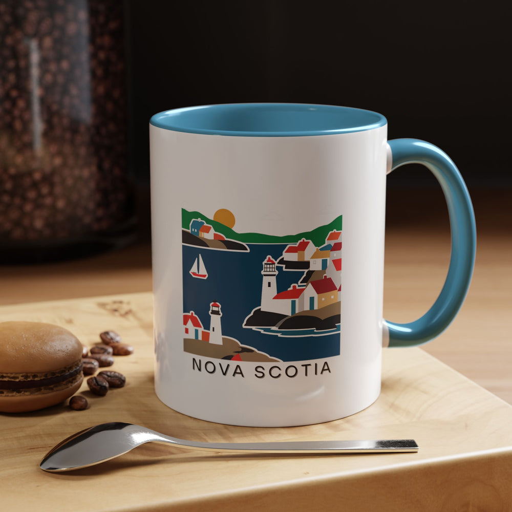 Enjoy a cup of your favorite beverage with this Nova Scotia Canada mug featuring artwork that highlights the stunning coastal beauty and landmarks of the province. A perfect souvenir for travelers, it is dishwasher-safe and microwave-safe for everyday use.