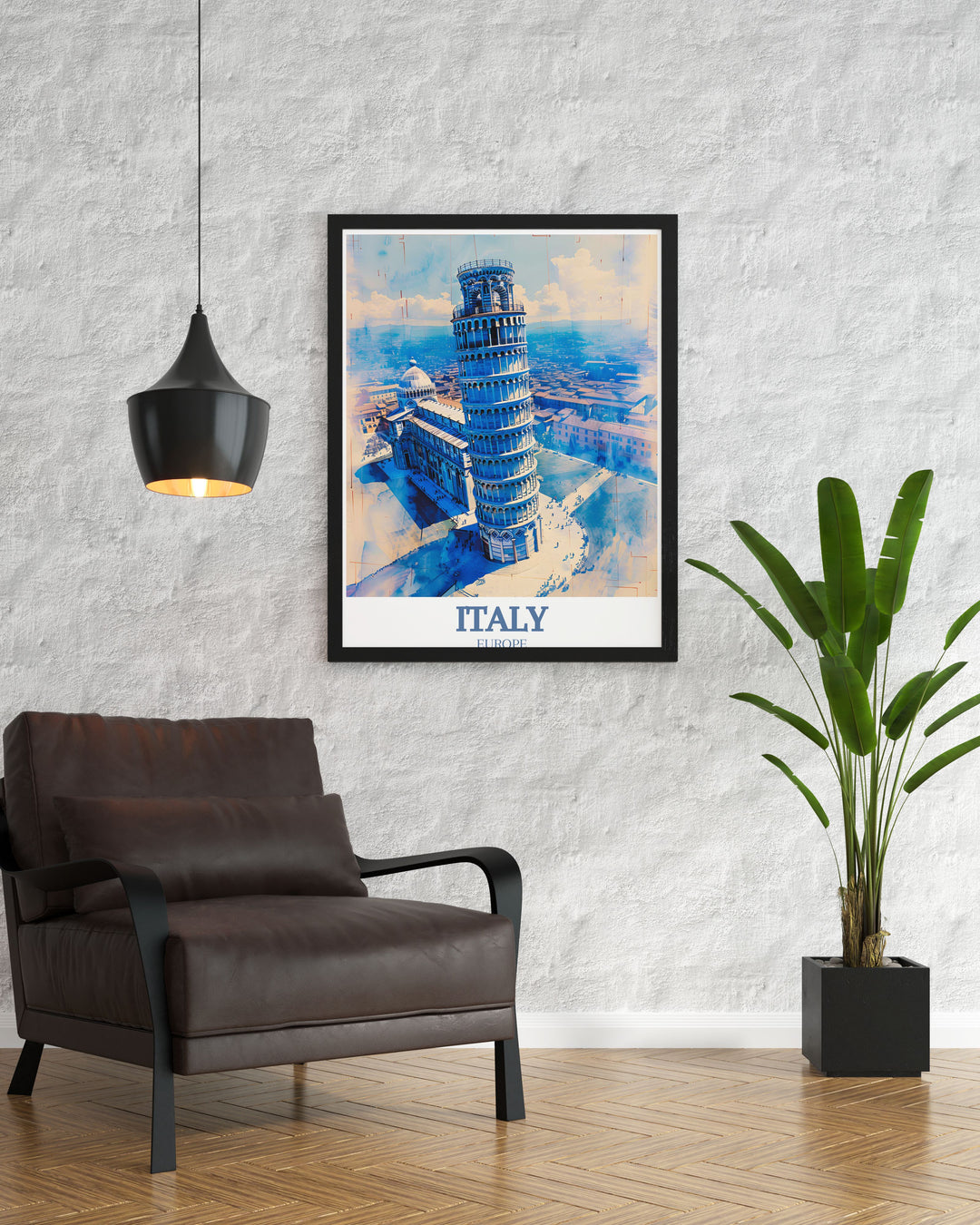 Featuring Italys Leaning Tower of Pisa and Pisa Cathedral, this poster captures the essence of Pisas architectural brilliance, making it a standout piece in any decor.