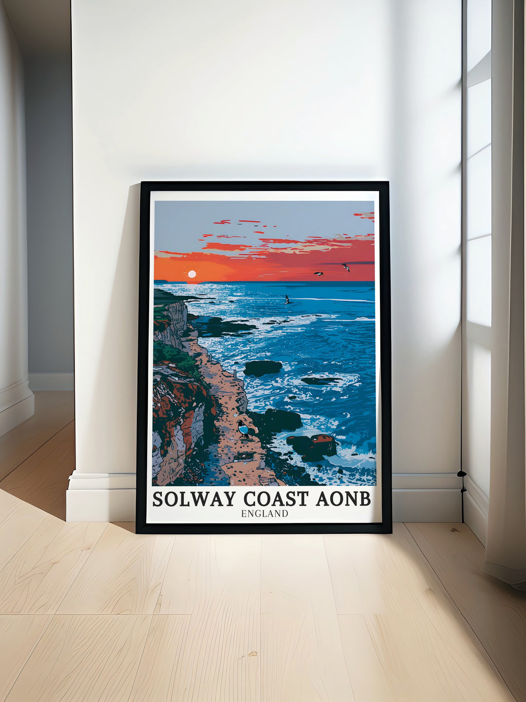 Solway Coast AONB Posters. These posters bring the stunning landscapes of Solway Coast AONB, Rockliffe Bay, and the English Lake District into your home, making them perfect for travel enthusiasts and art collectors. Ideal for wall decor.