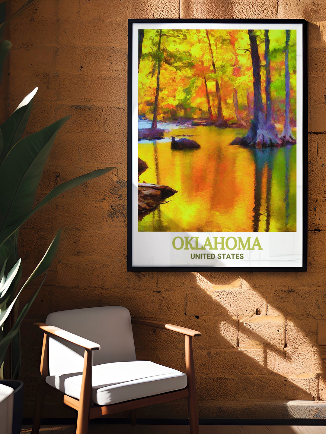 Oklahoma city map art print paired with the serene beauty of Beavers Bend State Park. This black and white fine line art makes a great addition to any homes decor or as a special gift for those who appreciate both urban and natural landscapes.