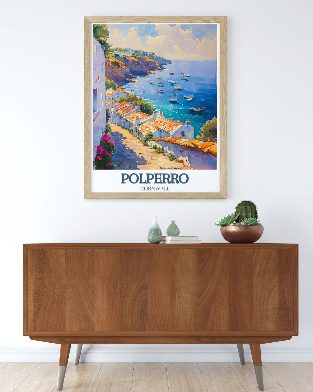 Polperro Harbour stunning prints highlighting the serene beauty of Polperro Cornwall an ideal addition to your living space