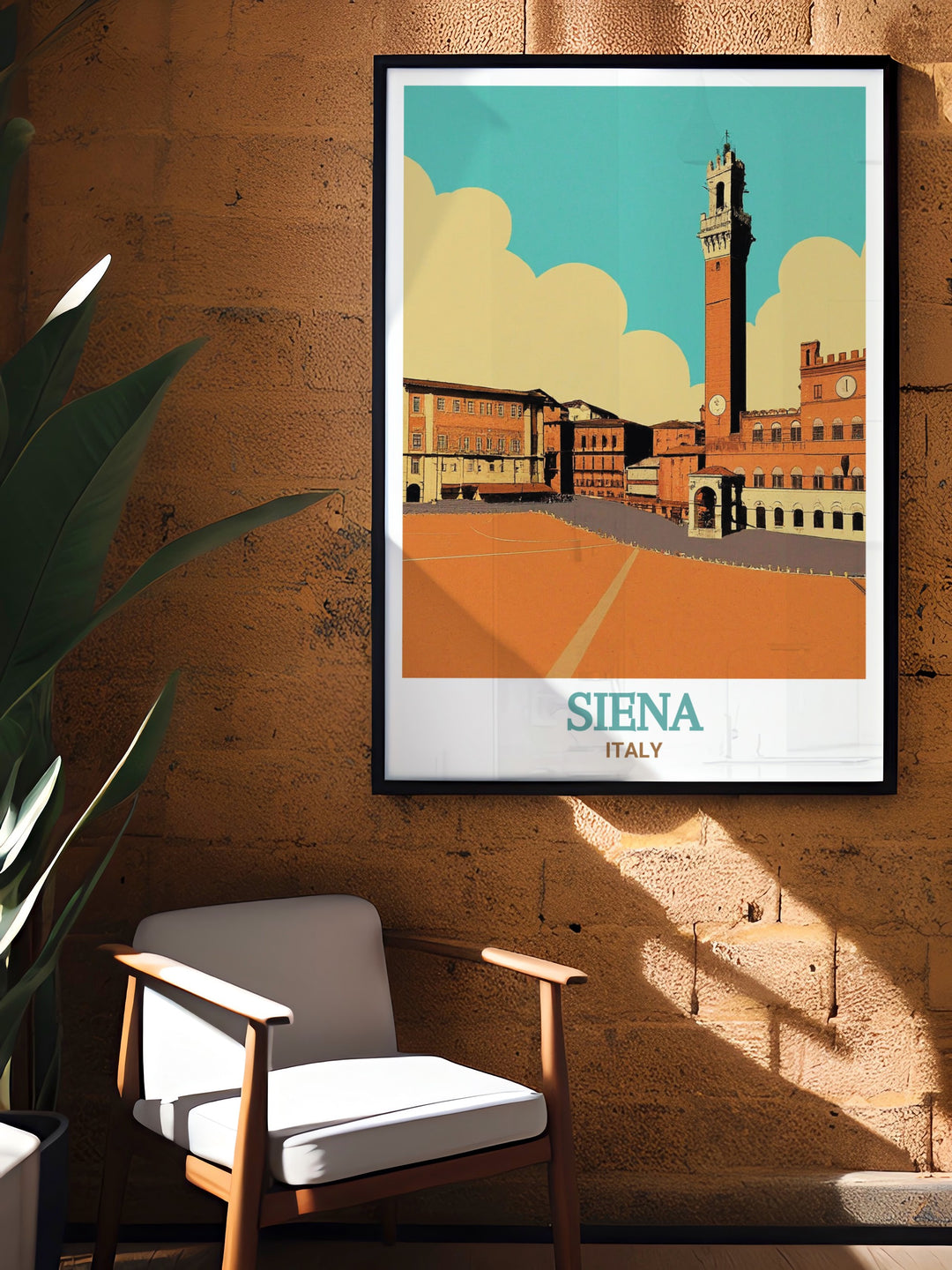 The iconic Piazza del Campo comes to life in this black and white Siena Art Print. The fine line detailing and Siena Street Map offer a sophisticated touch to any home decor. This art piece also makes a thoughtful gift for birthdays or special occasions.