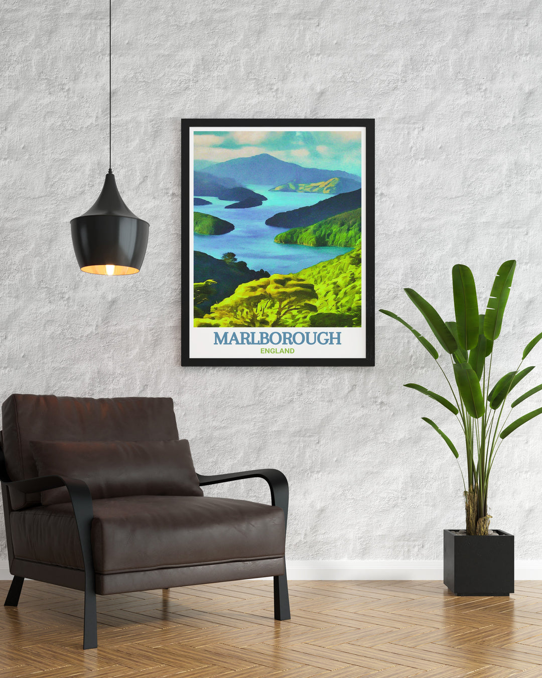 Captivating canvas print of Marlborough Sounds, highlighting the lush greenery and scenic surroundings. Perfect for adding a touch of elegance to your space. This print brings the peaceful beauty of New Zealand into your home or office.