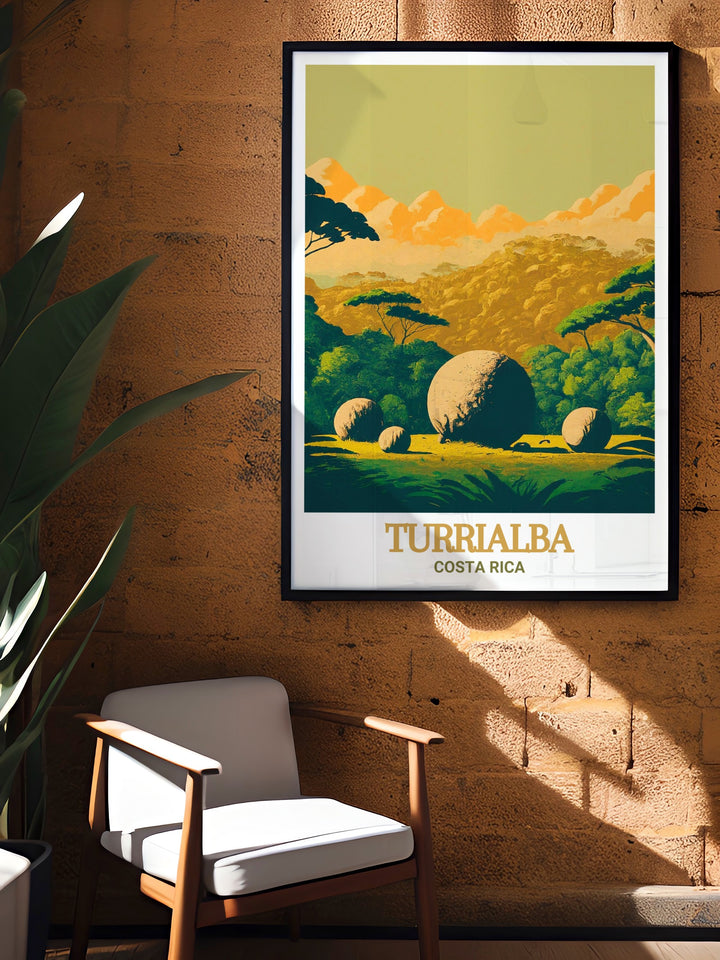 Turrialba Art and Guayabo National Monument Wall Art bring the vibrant colors and serene ambiance of Costa Rica into your living space ideal for travelers and art lovers looking to add a touch of tropical paradise to their home or office