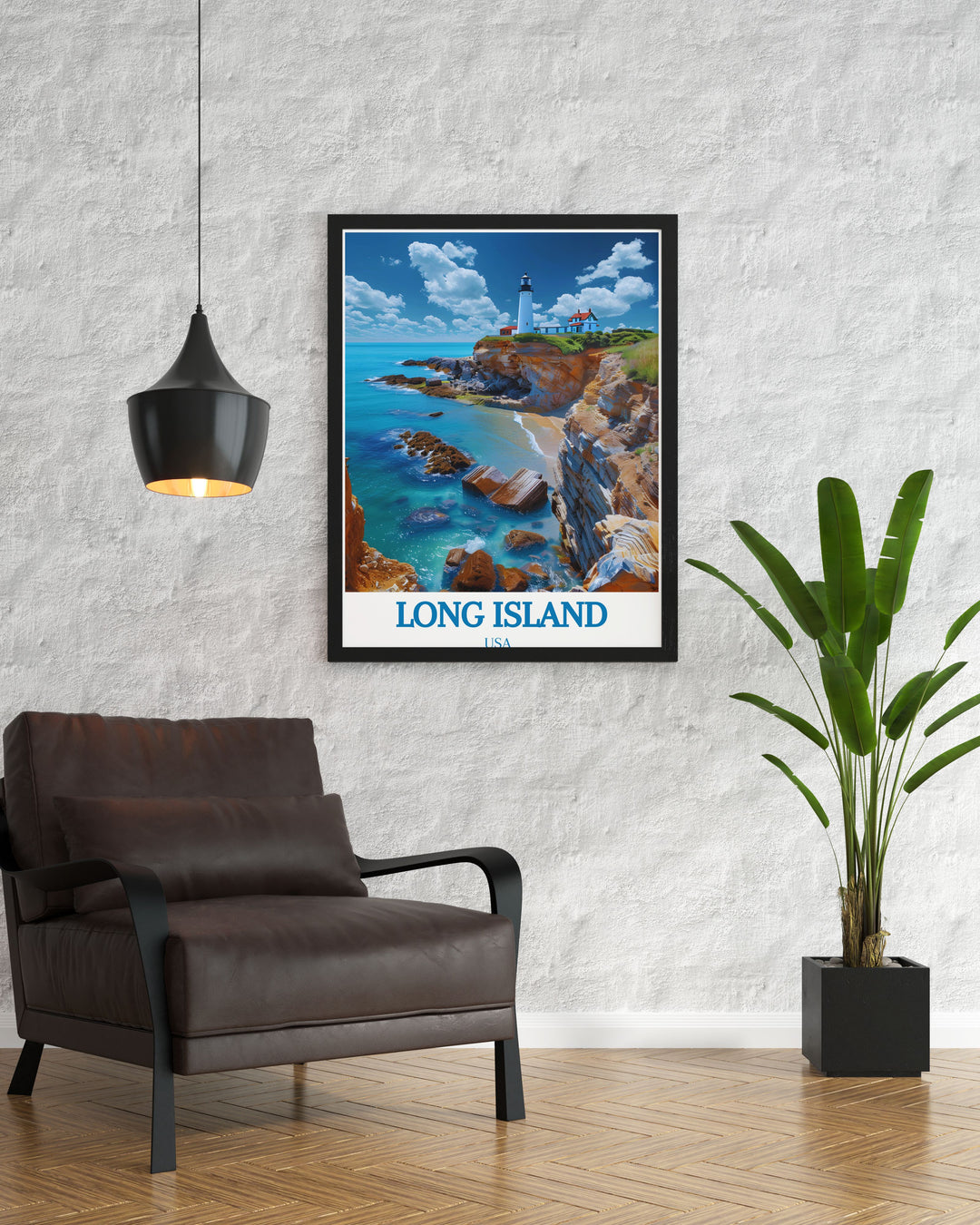 Featuring the expansive beaches and vibrant communities of Long Island, this poster showcases the islands inviting landscapes, perfect for those who cherish coastal living.