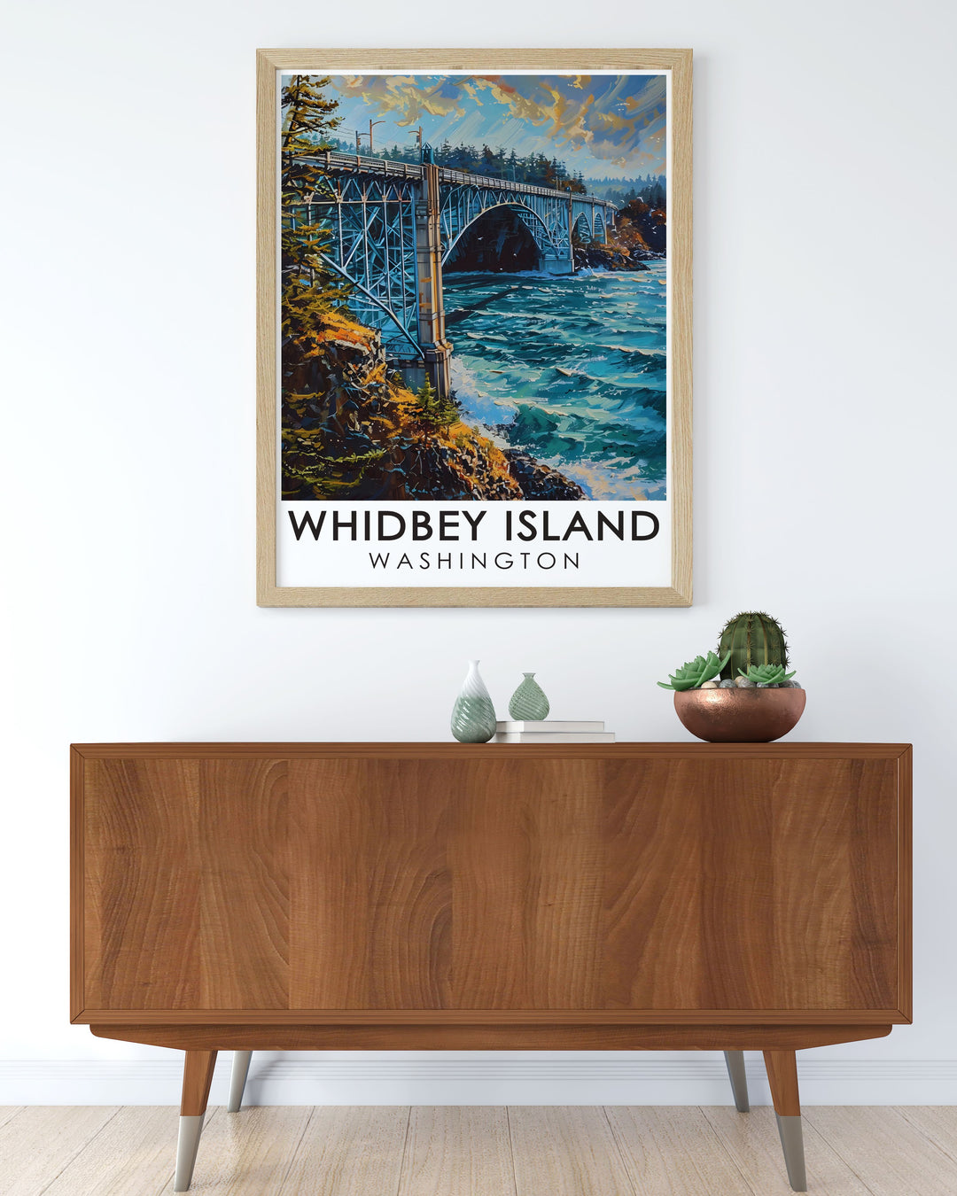 Personalized gift ideas featuring Deception Pass Bridge and Whidbey Island decor perfect for travel poster prints and unique wall art options that capture the essence of Washingtons scenic views and artistic charm