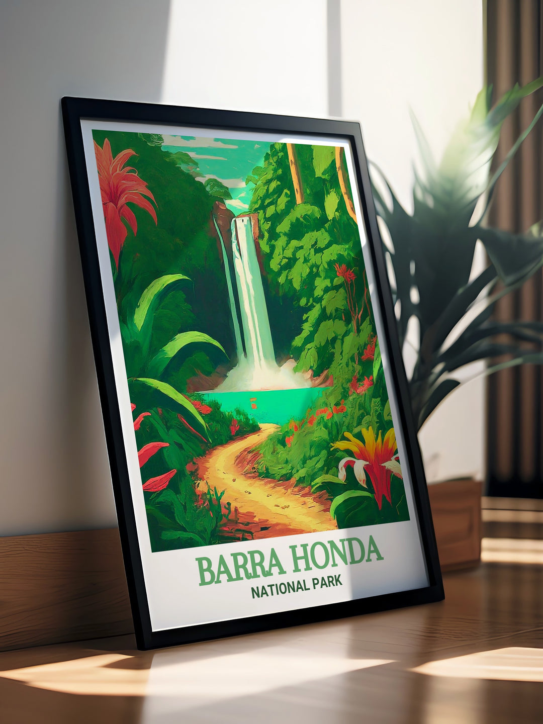 Barra Honda Framed Art captures the stunning landscapes of Costa Ricas Barra Honda National Park. This canvas art is a perfect tribute to the countrys natural wonders, making it an excellent addition to any nature lovers home decor.