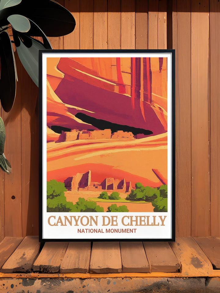 Experience the timeless allure of the Southwest with this vibrant canvas art featuring the Antelope House Ruin nestled within Canyon de Chelly, offering a glimpse into the regions rich history and natural beauty.