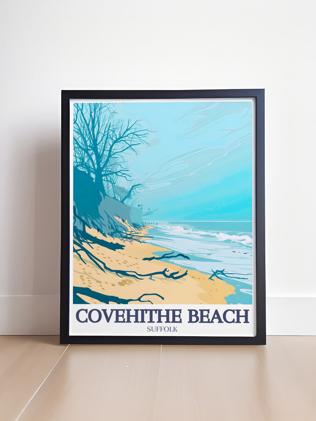 The North Sea canvas art captures the peaceful landscape of Covehithe Beach, set against the backdrop of the North Sea. Ideal for lovers of the English coast, this travel print brings the rugged charm of Suffolk into your home.