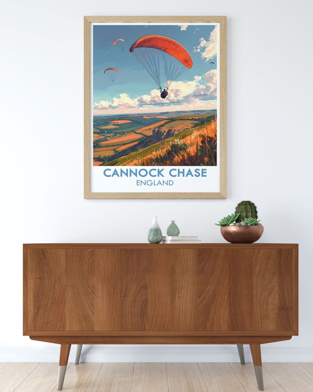 Bring The Chase into your home with this Cannock Chase print. This beautiful depiction of Staffordshires lush woodlands and diverse wildlife is ideal for nature lovers. Perfect for those who cherish the English countryside and UK wildlife.